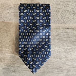 Brooks Brothers 346 Tie Pure Silk 60" 3.75" Blue Yellow Buckle Print Necktie USA